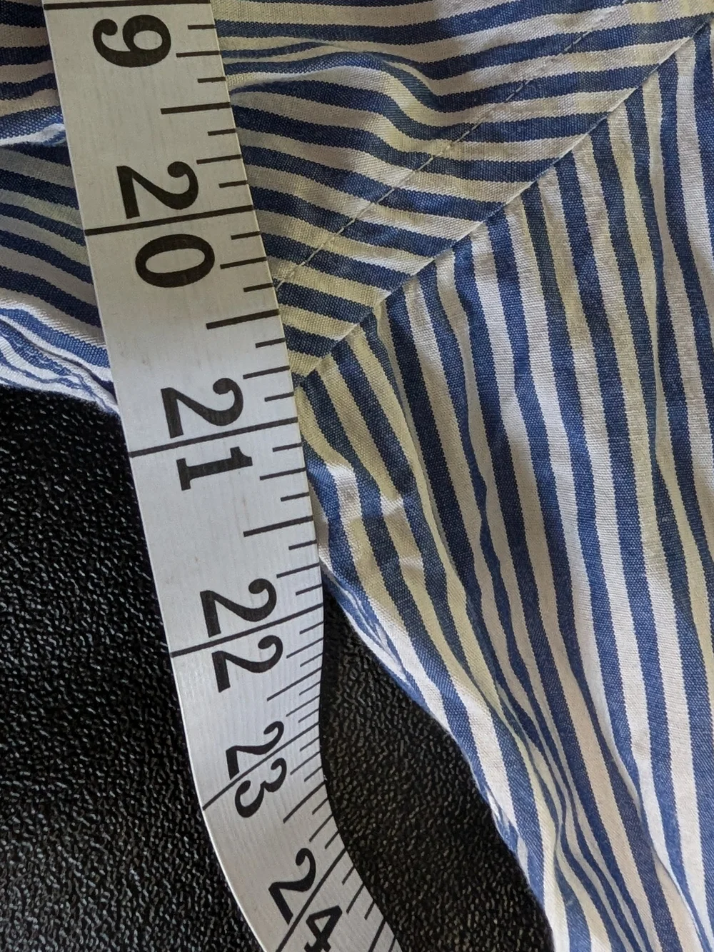 J. Crew Navy and White Striped Button-Down Shirt